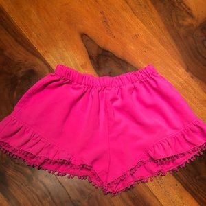 Very J Hot Pink Shorts with Ruffles